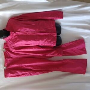 Vintage Hot Pink windbreaker & wind Pant, top is L, bottom is 14, waist-17" flat